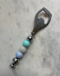 Blue Pearl Silicone Beaded Bottle Opener