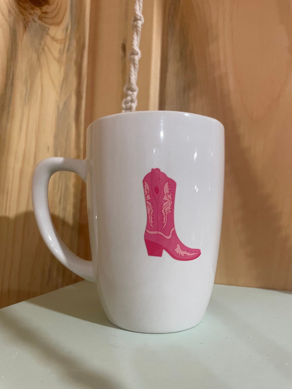 Pink Boot Preppy Cowgirl Coffee Mug