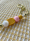 Mustard Rainbow Boho Charm Keychain