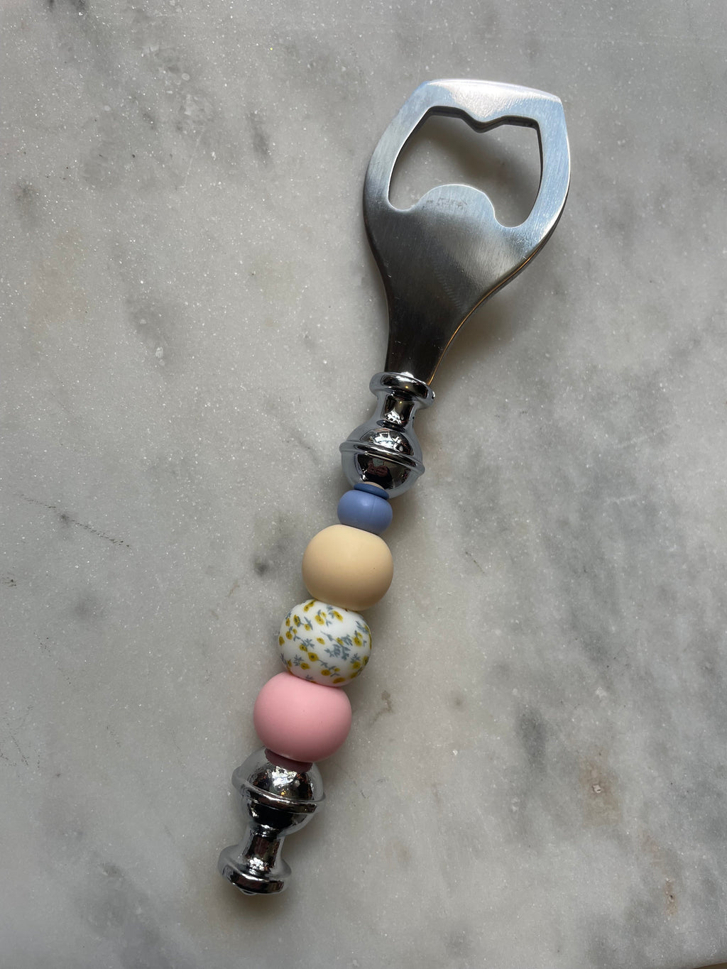 Cottage Floral Silicone Beaded Bottle Opener