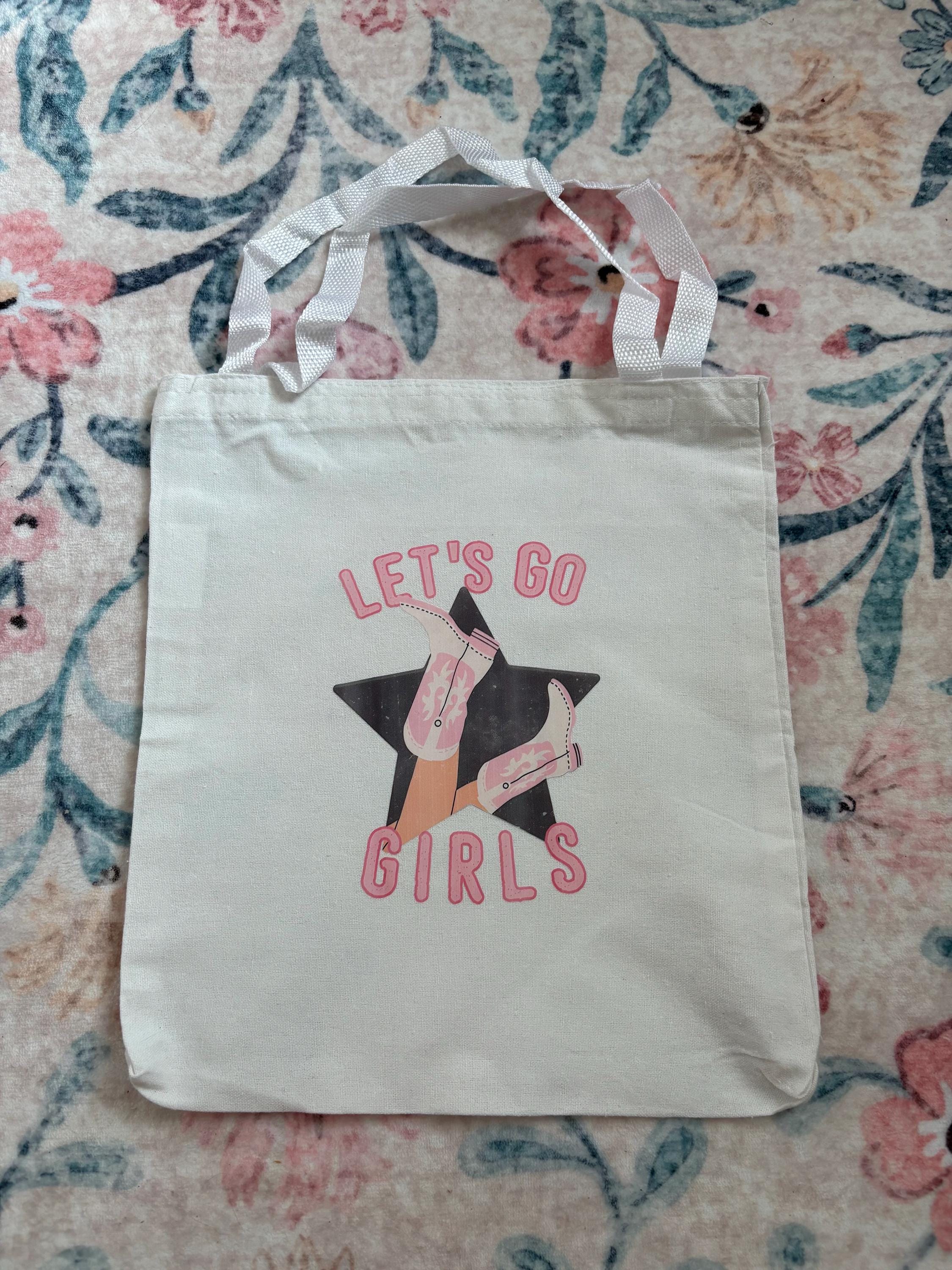 Let's Go Girls Cowgirl Boot Tote Bag