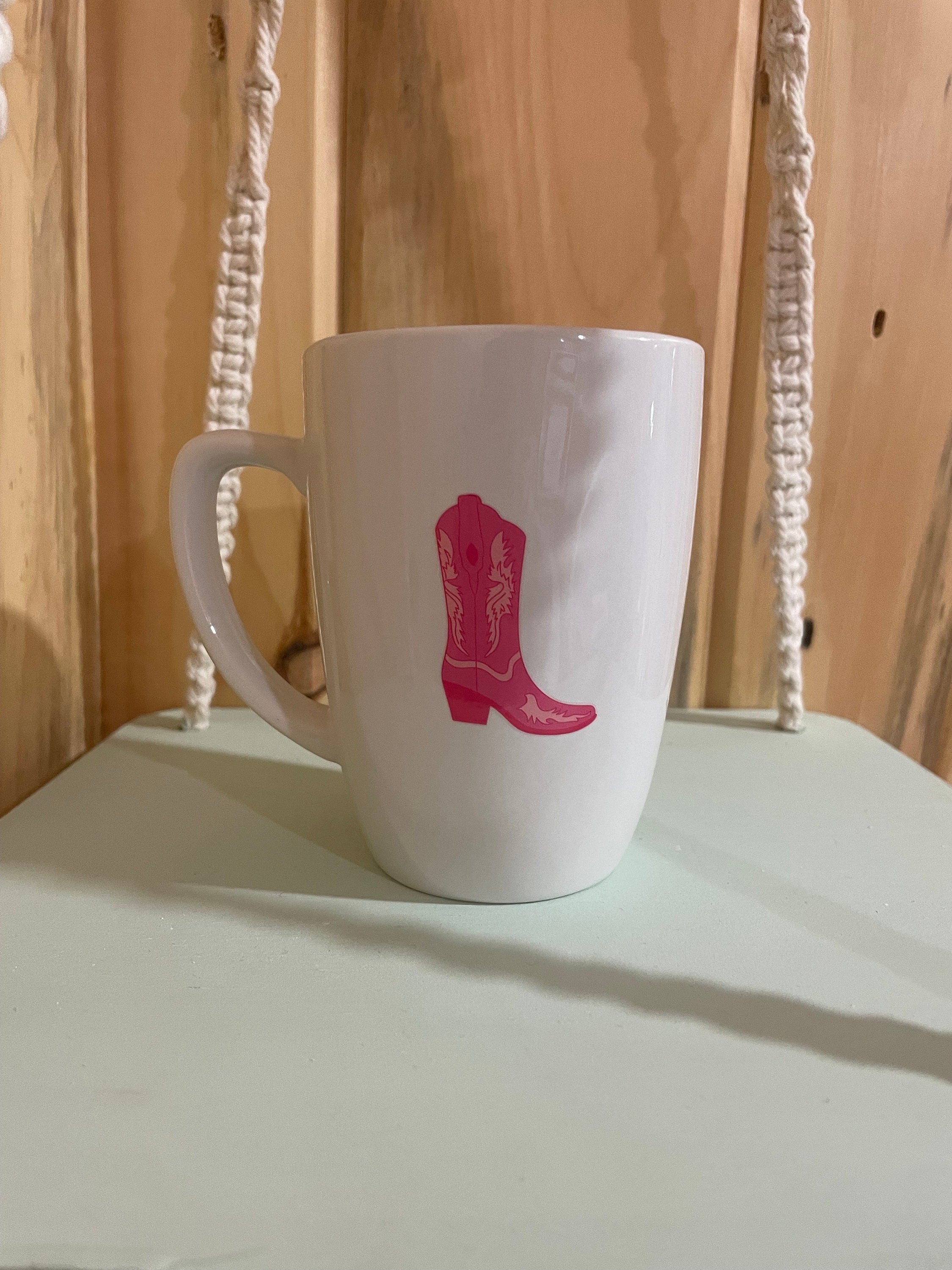Pink Boot Preppy Cowgirl Coffee Mug