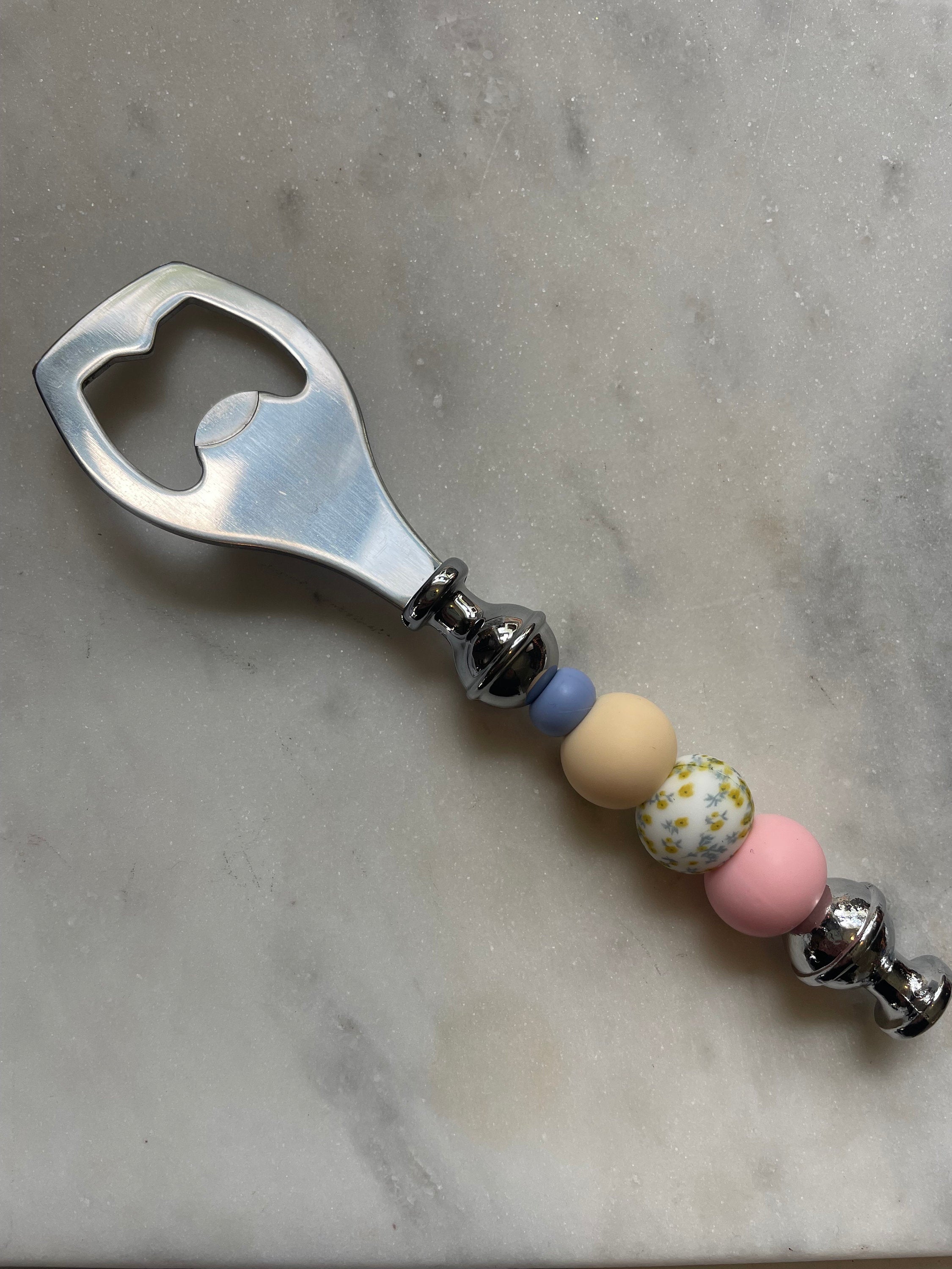 Cottage Floral Silicone Beaded Bottle Opener