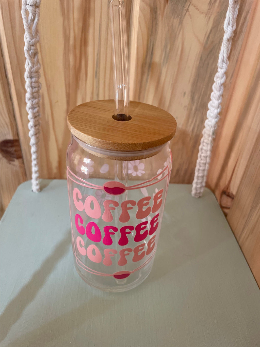 Coffee Bean 16 oz Beer Can Glass