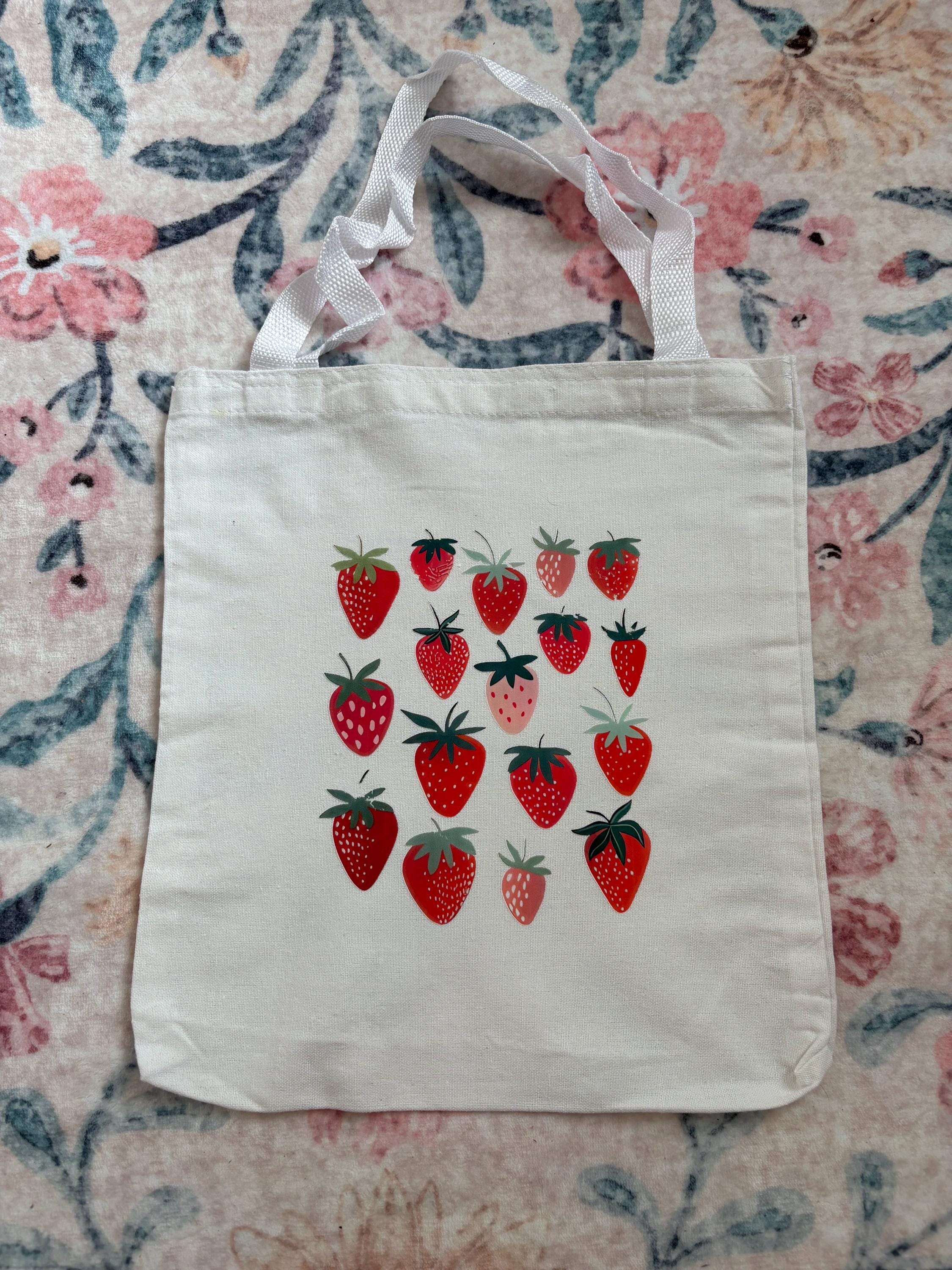 Strawberry Canvas Tote Bag