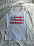 USA Flag Fabric Pointelle Tank Top