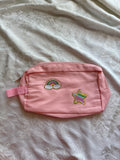 Light Pink Rainbow Patch Makeup Bag