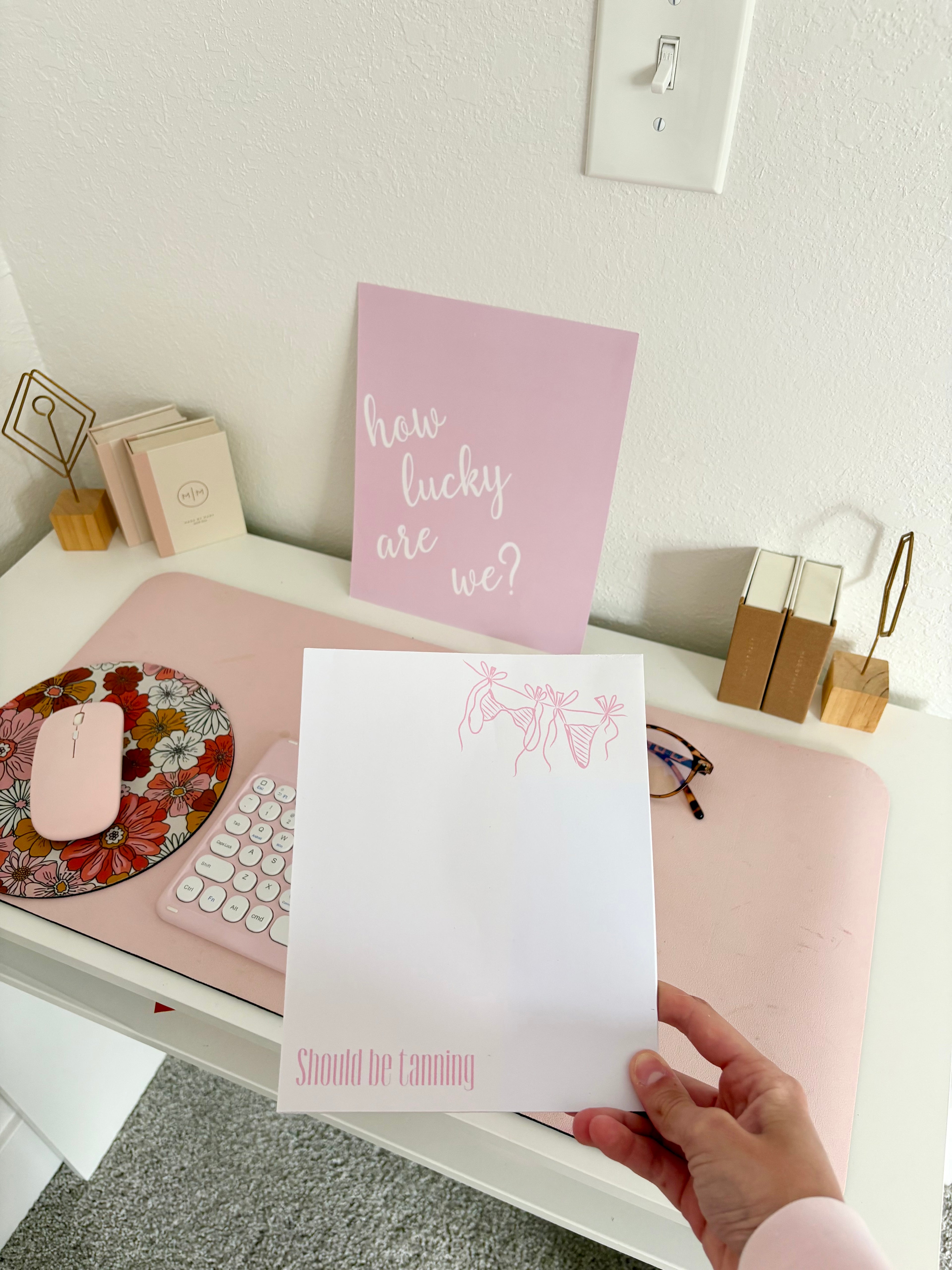 Should Be Tanning Pink Notepad