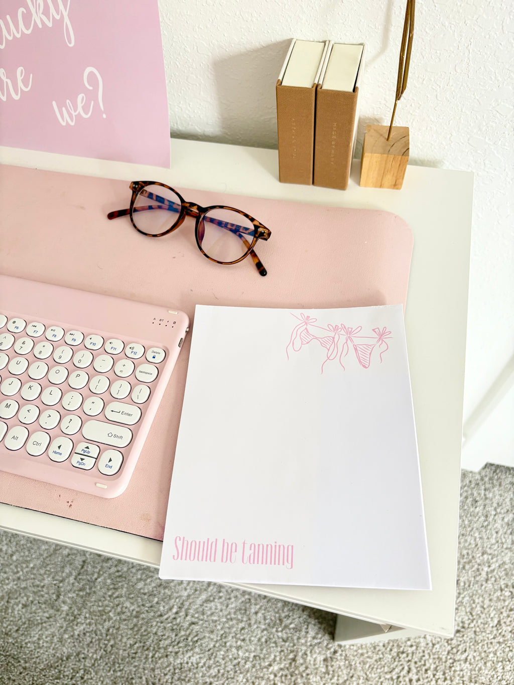 Should Be Tanning Pink Notepad
