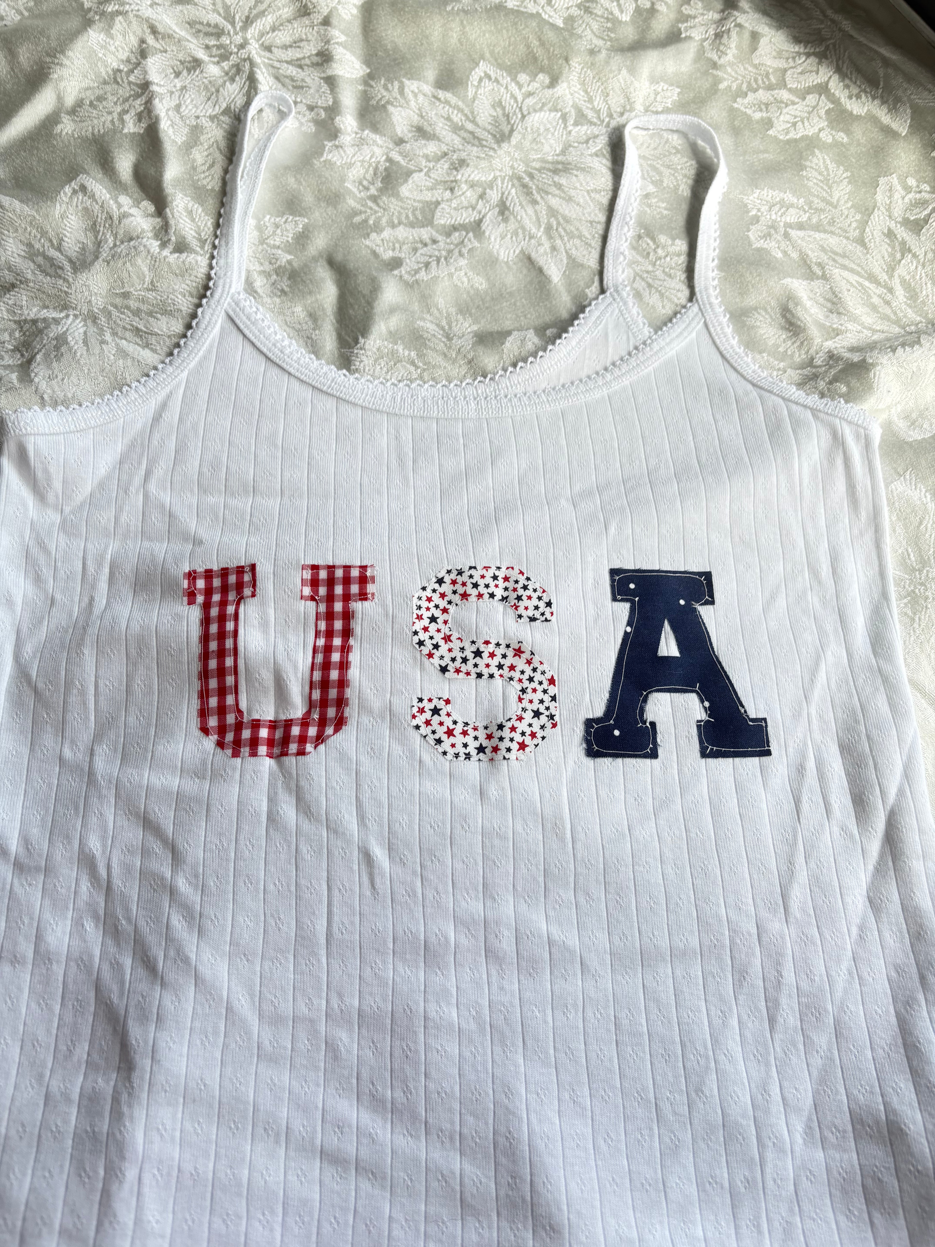USA Fabric Pointelle Tank Top