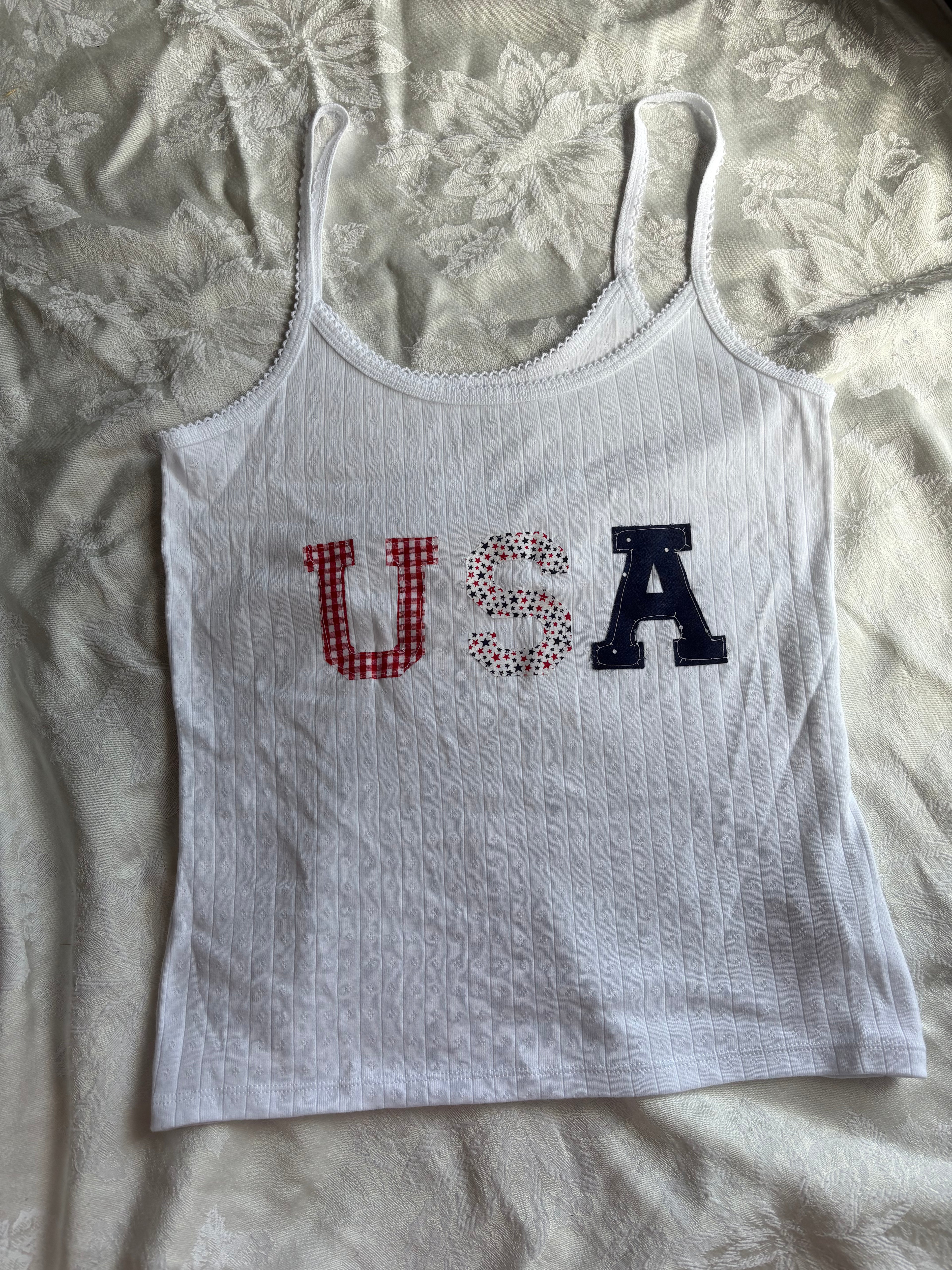 USA Fabric Pointelle Tank Top